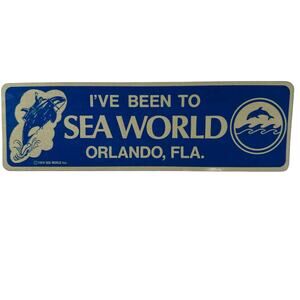Vintage 1970s sea world glittery bumper sticker ”ive been to sea world”